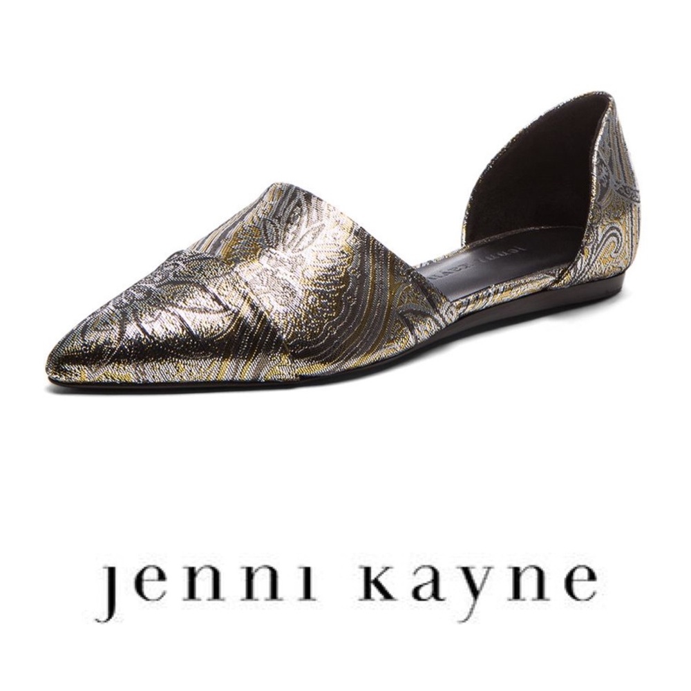 Jenni Kayne Metallic Paisley Brocade D’Orsay Flats 🆕
